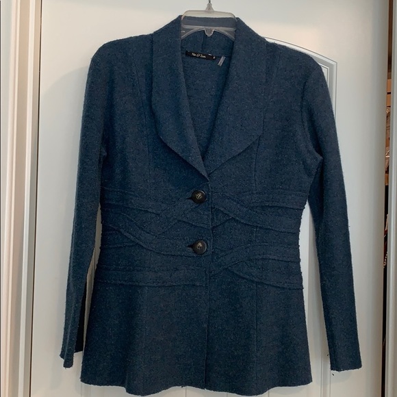 Nie + Zoe Jackets & Blazers - Nie + Zoe blue boiled wool jacket